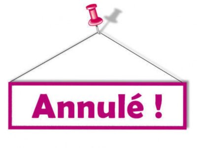 Annulation cours de Sam mardi 5/02