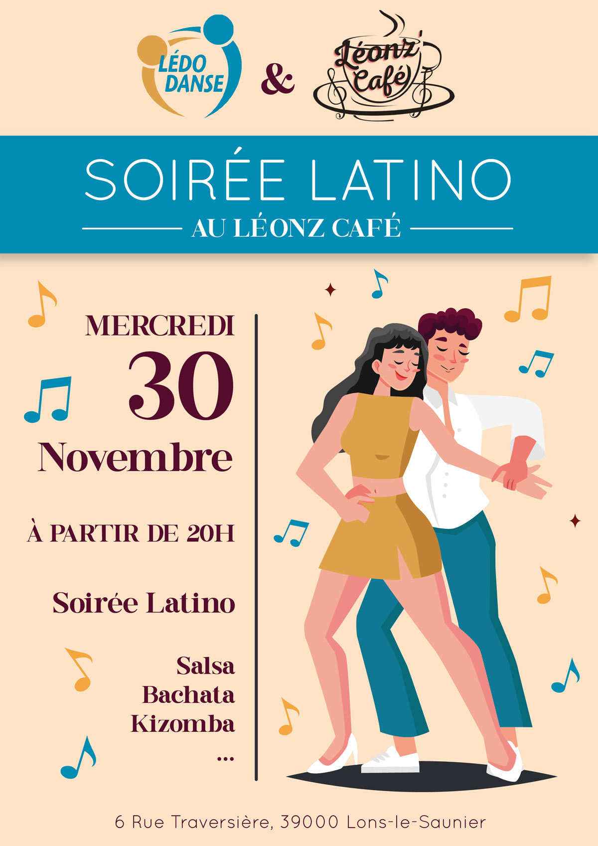 Soirée Latino au Léonz Café, le 30 novembre
