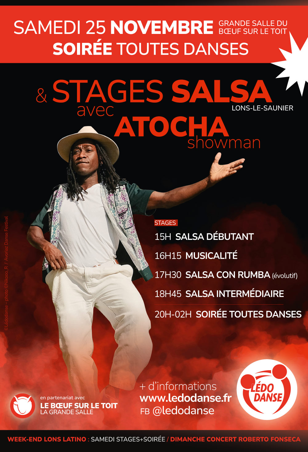 SOIRÉE TOUTES DANSES & STAGES SALSA avec ATOCHA showman