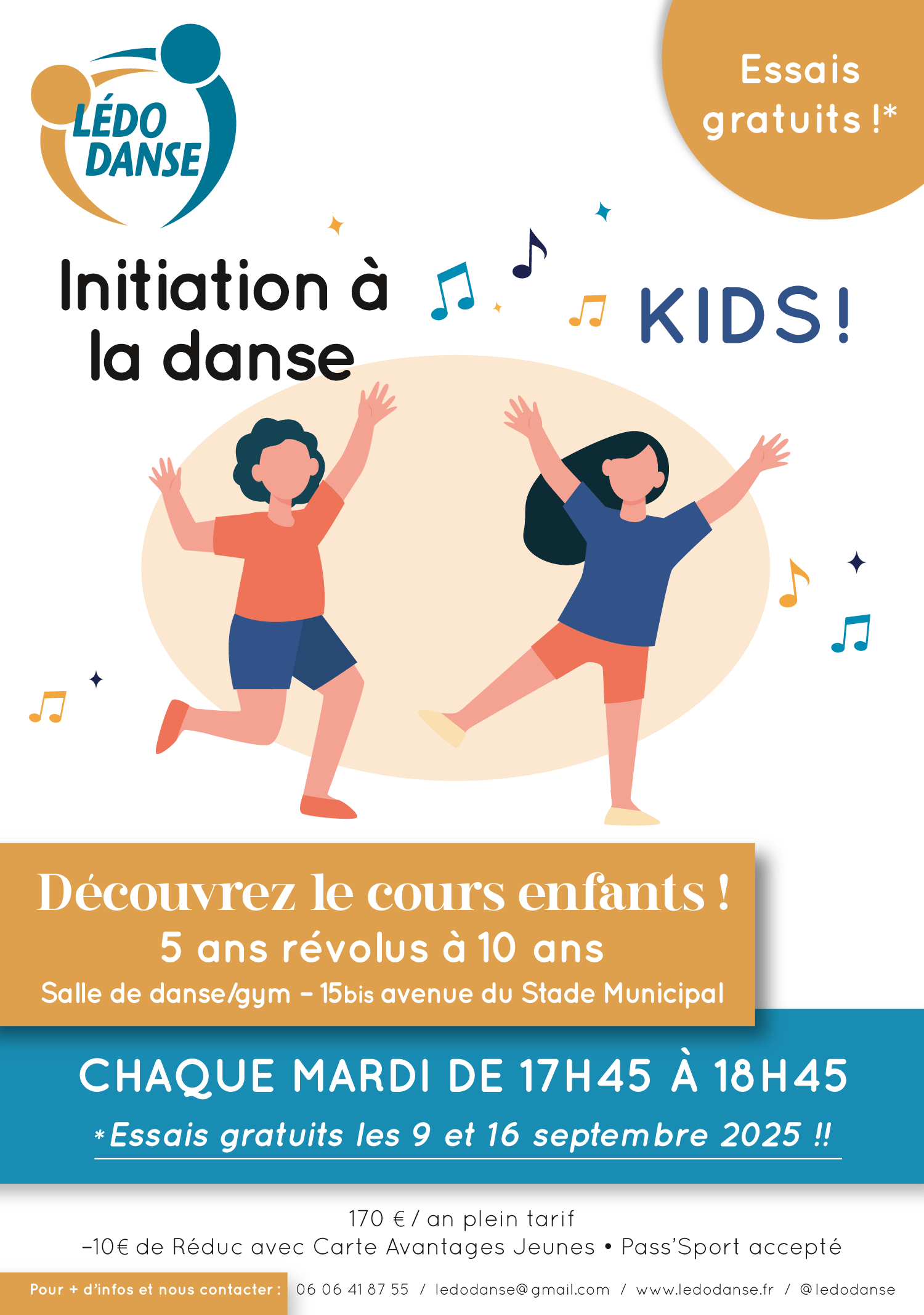 cours enfants Lédodanse