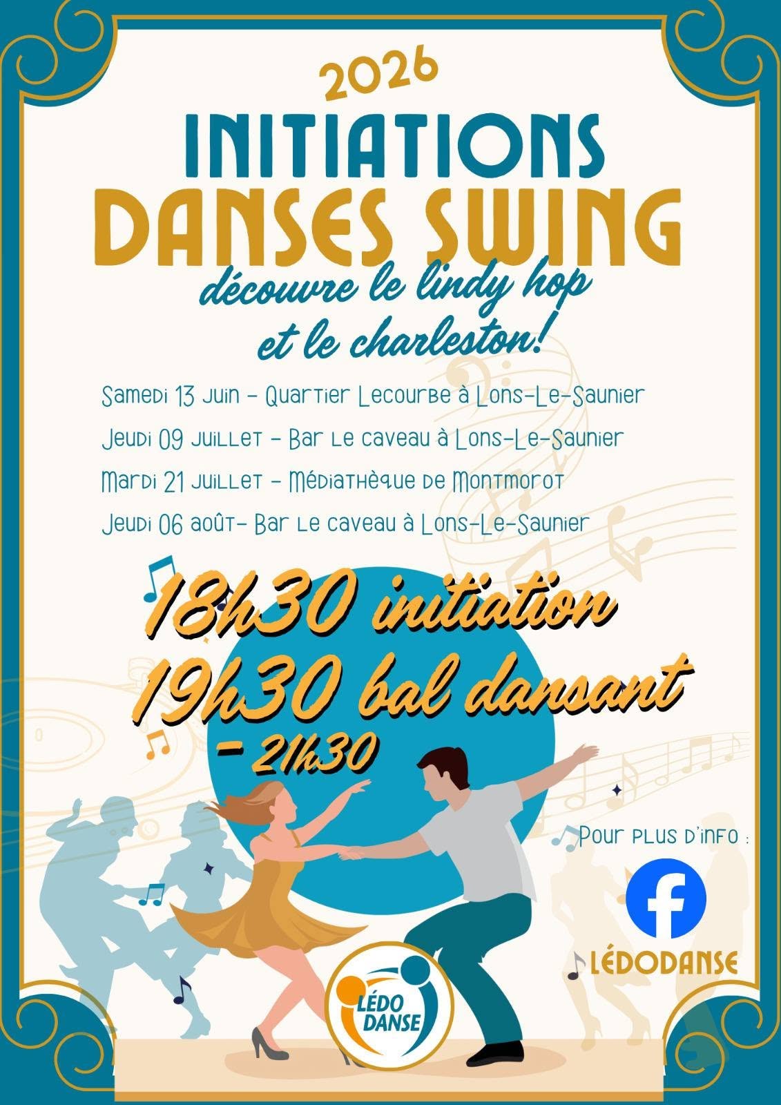 Initiation danses Swing cet été avec Antoine et Caroline