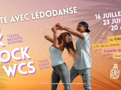 Soirées d&rsquo;été Lédodanse au bar Le Caveau • SBKRock WCS – Jeu 16 juil – Jeu 23 juil – Jeu 20 août
